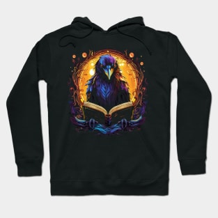 Crow Reads Book Hoodie